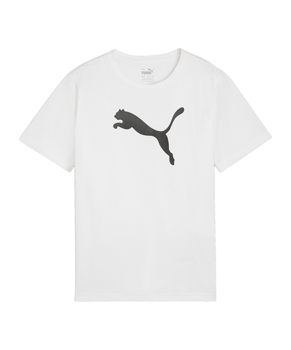 PUMA teamRISE Logo Trainingshirt Kids Weiss F04 PUMA teamRISE Logo Trainingshirt Kids Weiss F04