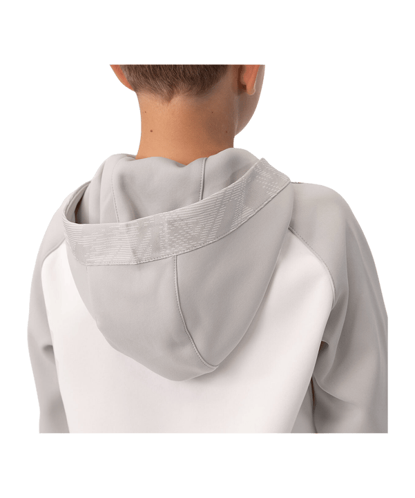 JAKO Iconic Kapuzenjacke Kids Weiss Grau F016 | - weiss