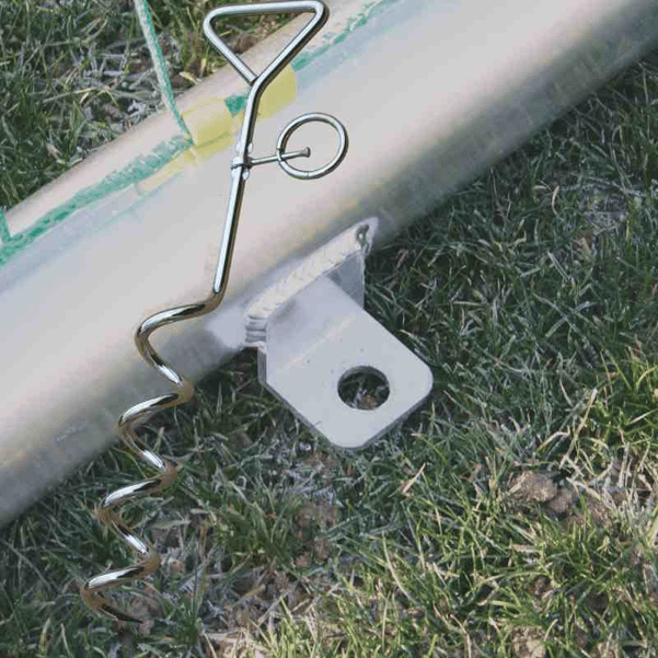 Jugendtore Standard 5x2m eckverschweißt Ovalprofil | - silber