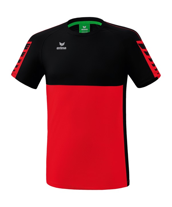 Erima Six Wings T-Shirt Kids Rot Schwarz