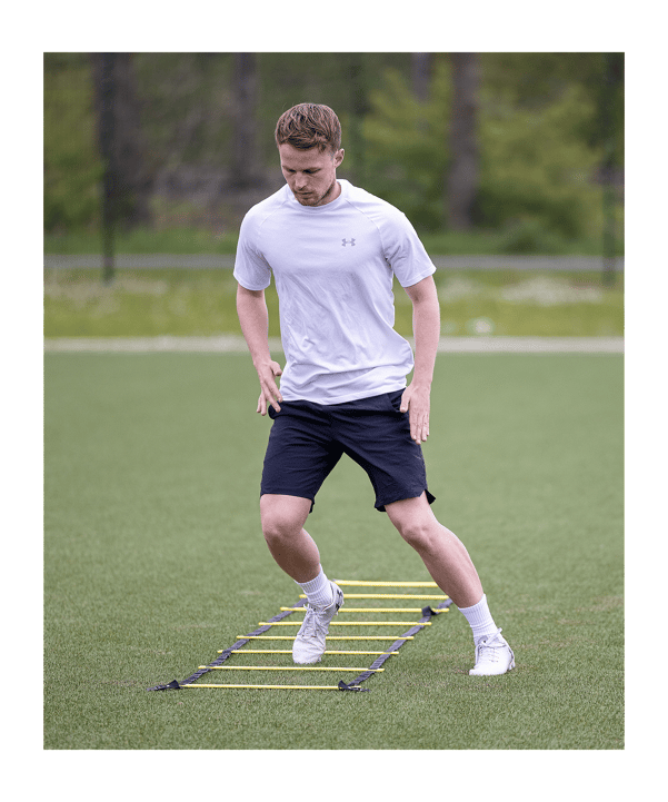 Cawila ACADEMY Koordinationsleiter 6m inkl. Tasche | fixierte Sprossen ohne Verrutschen - gelb