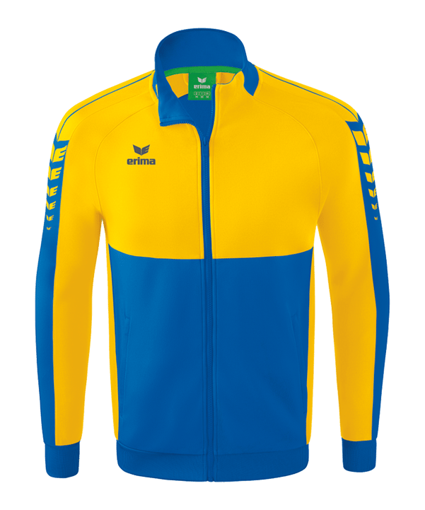 Erima Six Wings Trainingsjacke Kids Blau Gelb | - blau
