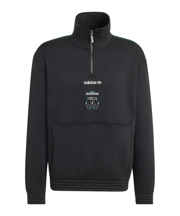 adidas FC Liverpool EQT Half Zip Top Schwarz - schwarz