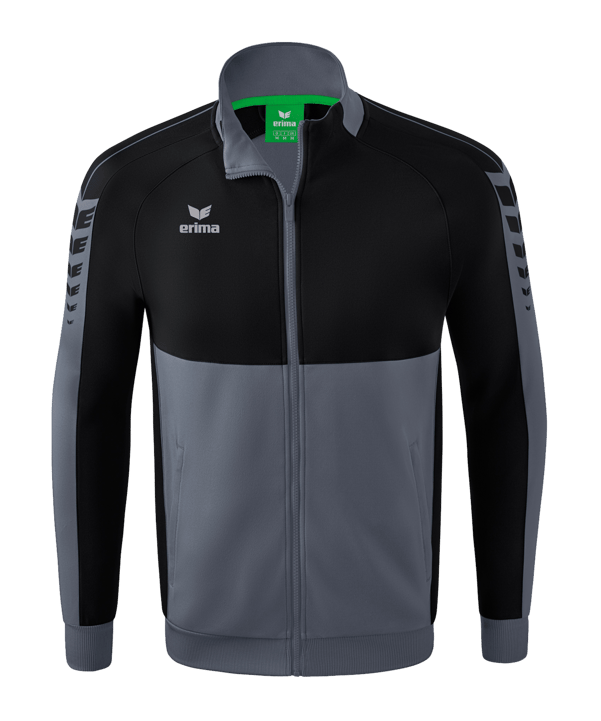 Erima Six Wings Trainingsjacke Grau Schwarz