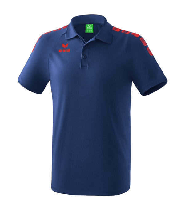 Erima Essential 5-C Poloshirt Blau Rot