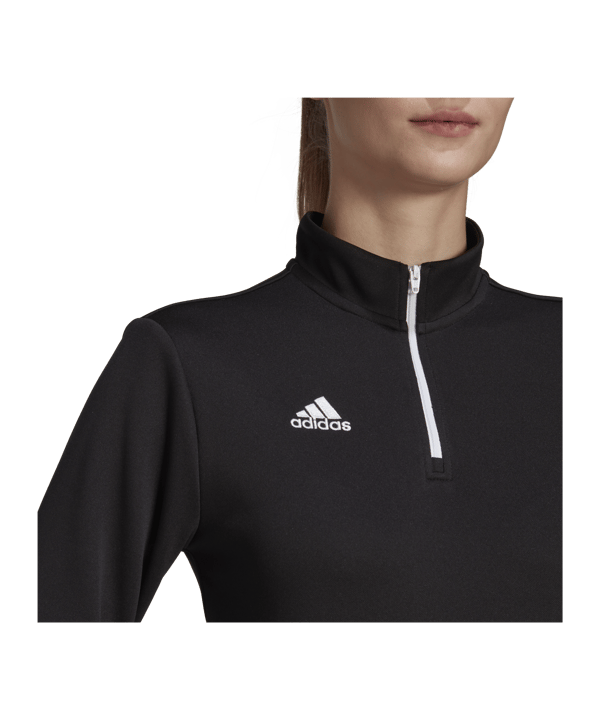 adidas Entrada 22 HalfZip Sweatshirt Damen Schwarz - schwarz