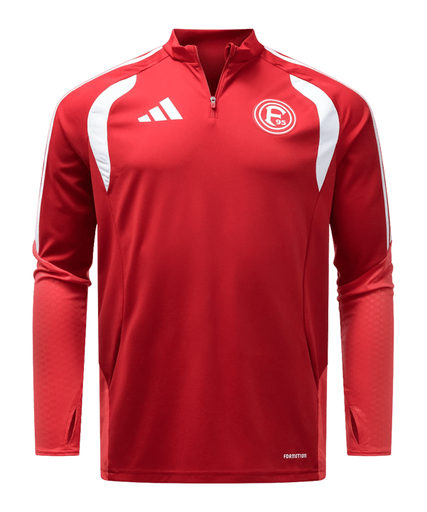 adidas Fortuna Düsseldorf Training Half Zip Top Rot - rot