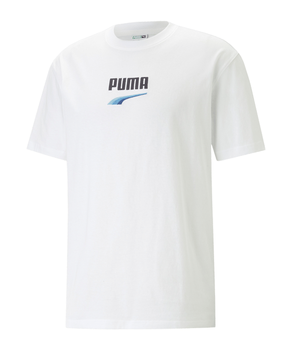 PUMA DOWNTOWN Logo T-Shirt Weiss F52 - weiss