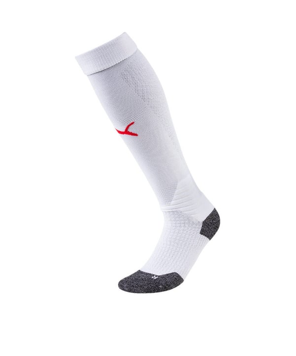 PUMA LIGA Socks Stutzenstrumpf Weiss Rot F11