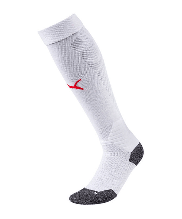 PUMA LIGA Socks Stutzenstrumpf Weiss Rot F11