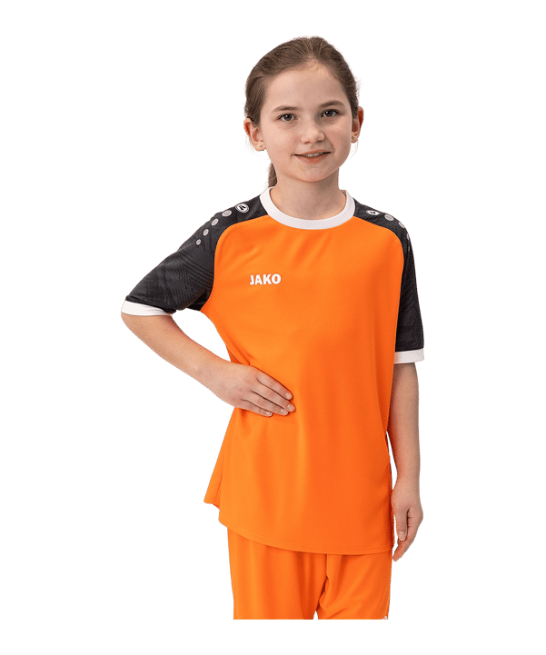 JAKO Iconic Trikot Kids Orange Schwarz F351