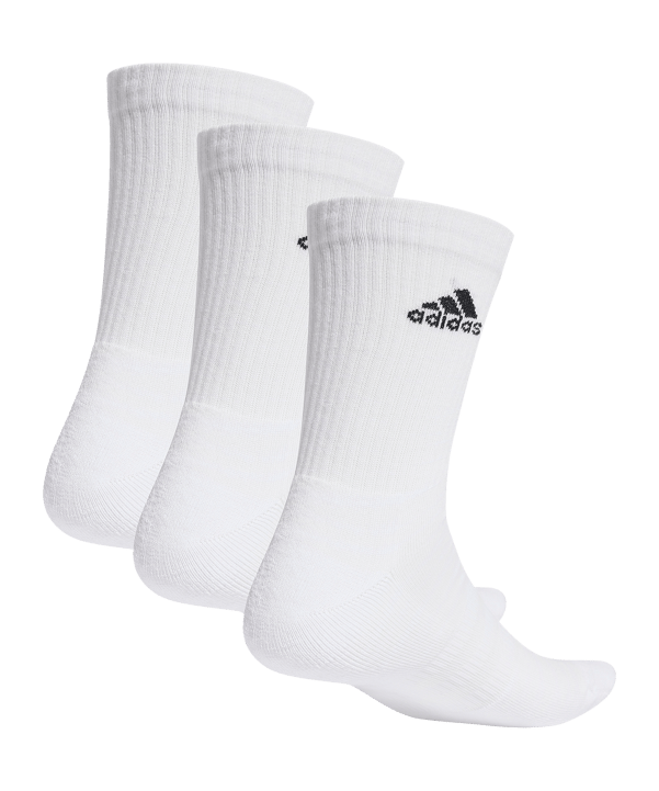 adidas Cush Crew 3er Pack Socken Weiss Schwarz - weiss