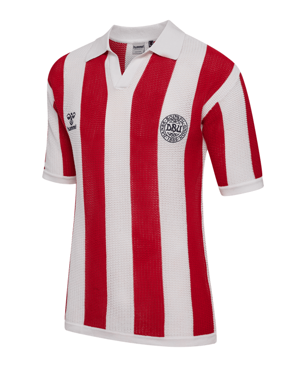 hummel DBU Dänemark Fan Knit Hemd 2026 Weiß F9160 - weiss