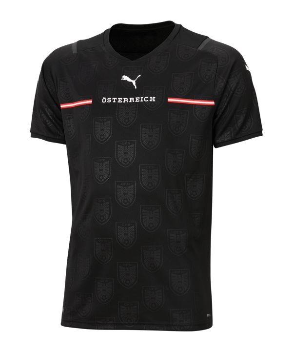 PUMA Österreich Trikot Away EM 2021 Schwarz F02