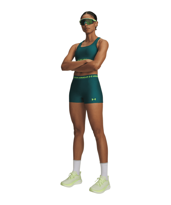 Under Armour HeatGear Shorty Tight Damen Grün F338 - gruen