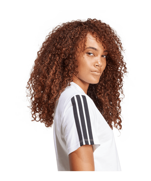 adidas Essentials 3 Stripes T-Shirt Damen Weiß - weiss