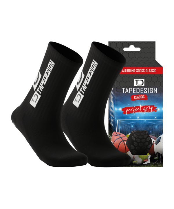 Tapedesign Gripsocks Socken Schwarz F002