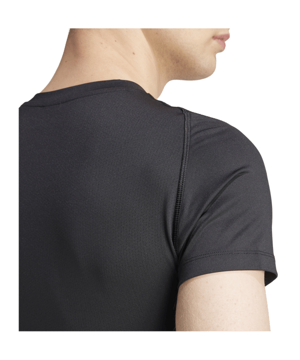 adidas Techfit Aeroready T-Shirt Schwarz - schwarz