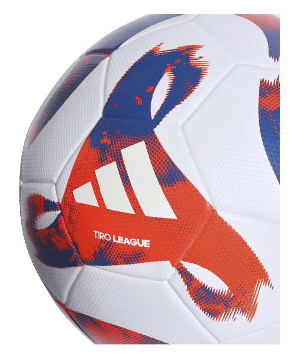adidas Tiro League Trainingsball Weiss Blau Orange | - weiss