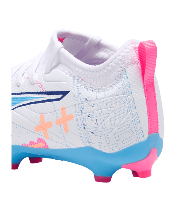 PUMA ULTRA 5 Match FG/AG Volume Up Jr Kids Weiss Blau F01 - weiss