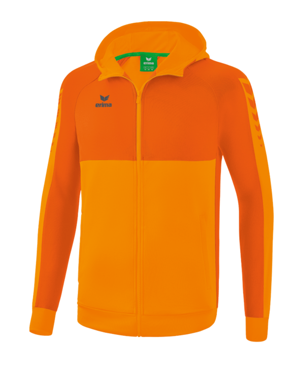 Erima Six Wings Kapuzenjacke Kids Orange | - orange