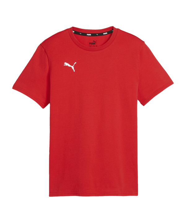 PUMA teamGOAL Casuals T-Shirt Kids Rot Weiss F01
