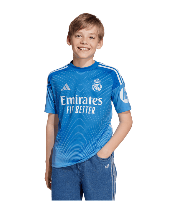 adidas Real Madrid Torwarttrikot Home 2025/2026 Kids Blau - blau
