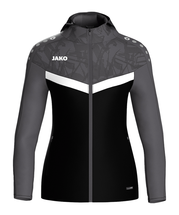 JAKO Iconic Kapuzenjacke Damen Schwarz F801