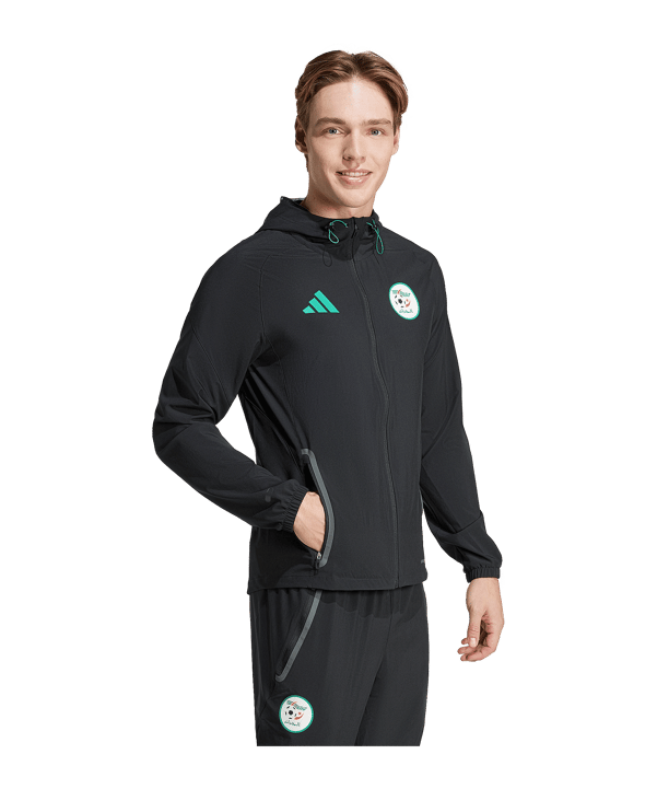 adidas Algerien Tiro Tech Travel Jacke Schwarz - schwarz