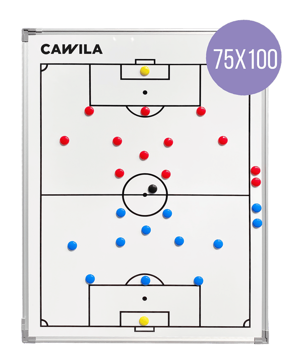 Cawila Taktiktafel Fussball inkl. Tasche |  | Size: 75 x 100 cm Weiss - weiss
