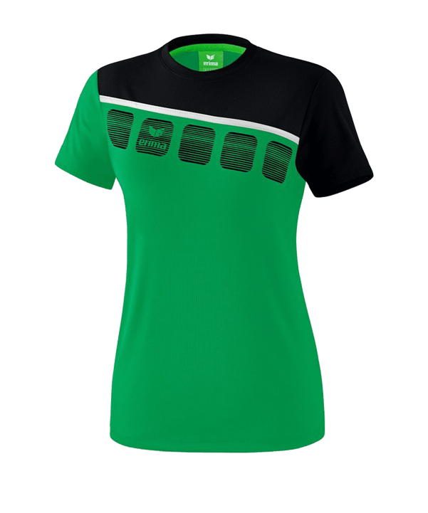 Erima 5-C T-Shirt Damen Grün Schwarz