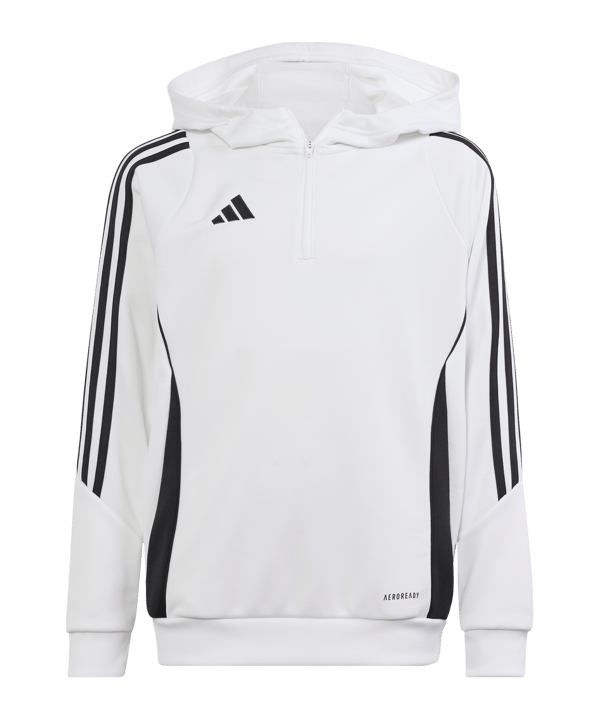 adidas Tiro 24 Training Hoody Kids Weiss Schwarz 