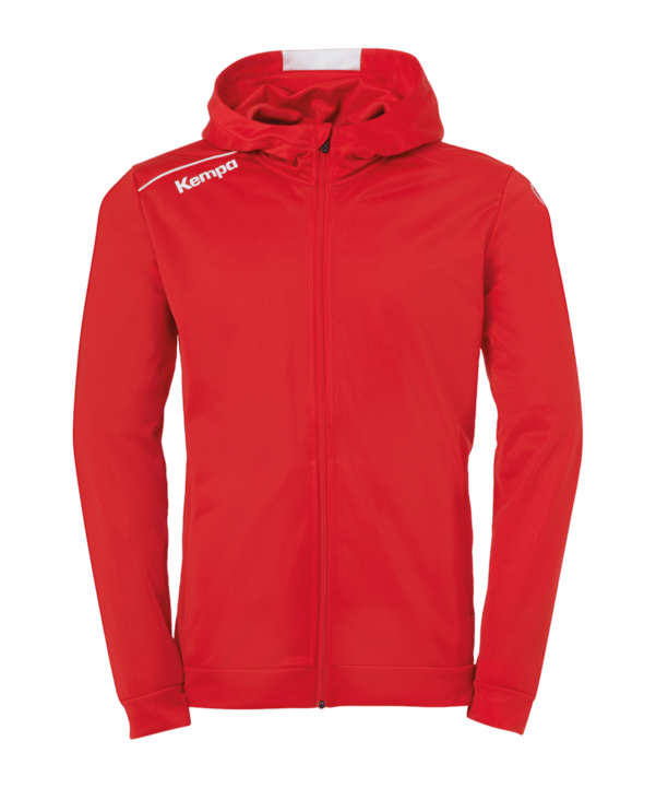 Kempa Player Kapuzenjacke | Rot Weiss F03 - rot