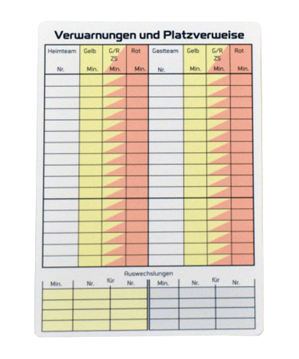 Cawila Spielnotizkarten Fußball 50er Pack - weiss
