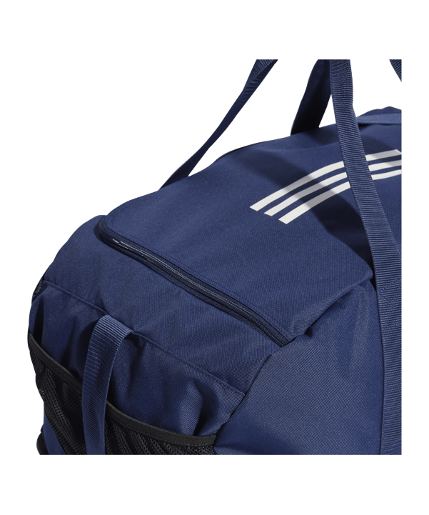adidas Tiro League Duffel Bag Gr. L Blau Weiss - dunkelblau