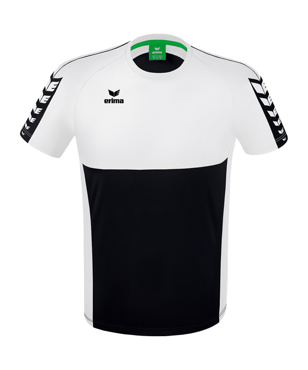 Erima Six Wings T-Shirt Kids Schwarz Weiss