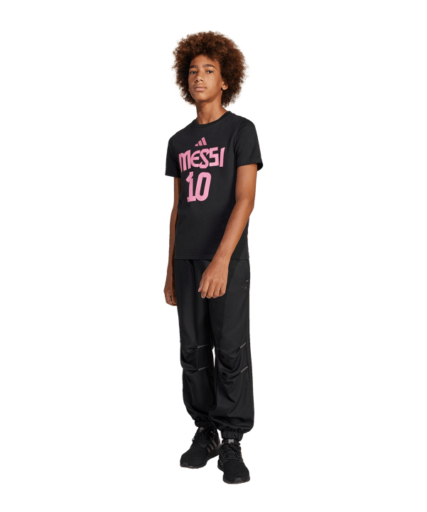 adidas Messi T-Shirt Kids Schwarz - schwarz