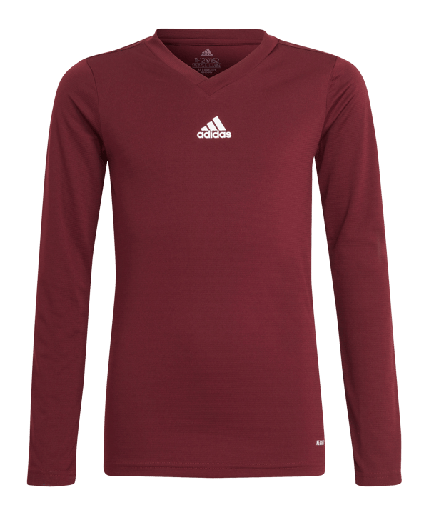 adidas Team Base Top langarm Kids Dunkelrot