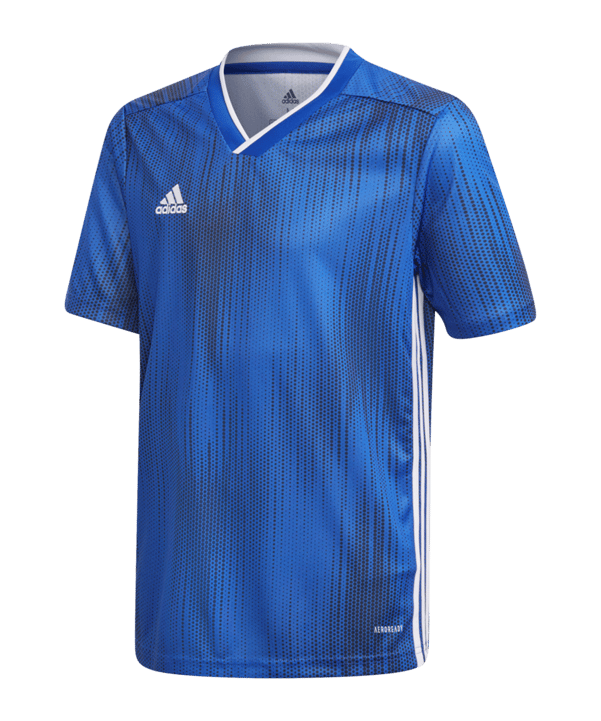 adidas Tiro 19 Trikot kurzarm Kids Blau Weiss - blau