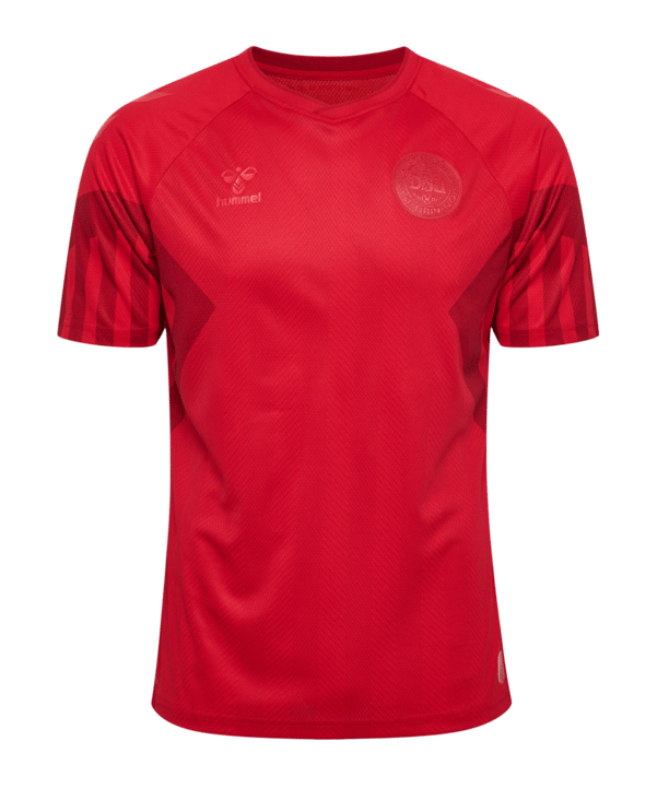 Hummel DBU Dänemark Trikot Home WM 2022 Rot F3365 - rot
