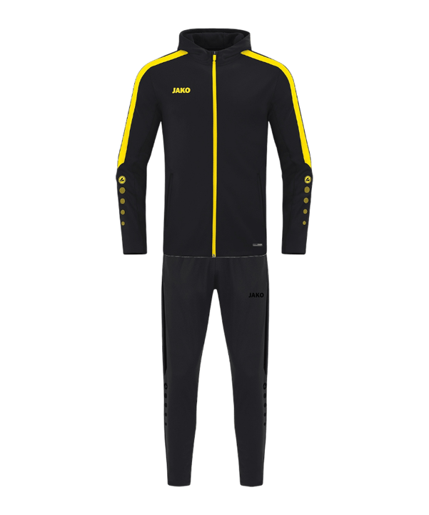 JAKO Power mit Kapuze Trainingsanzug Schwarz F803 