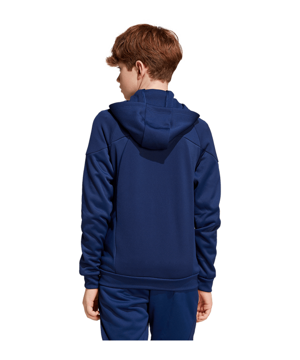 adidas Tiro 25 Travel Kapuzenjacke Kids Blau - blau