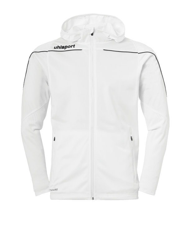 Uhlsport Stream 22 Kapuzenjacke Weiss Schwarz F02 - weiss