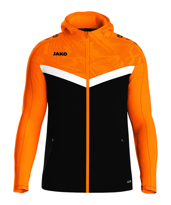 JAKO Icon Kapuzenjacke Kids Schwarz Orange F807
