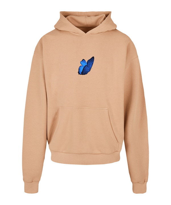 Mister Tee Le Papillon Oversized Hoody Beige - beige