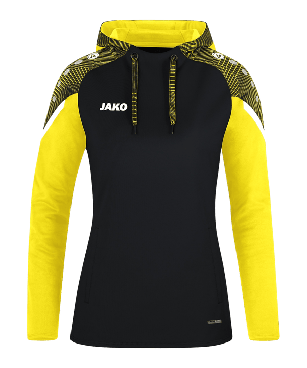 JAKO Performance Hoody Damen Schwarz Gelb F808
