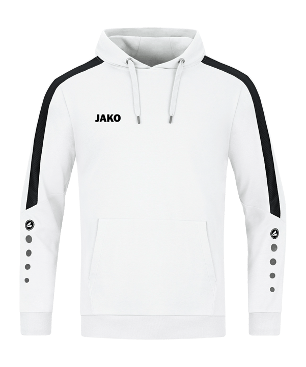 JAKO Power Hoody Weiss Schwarz F000