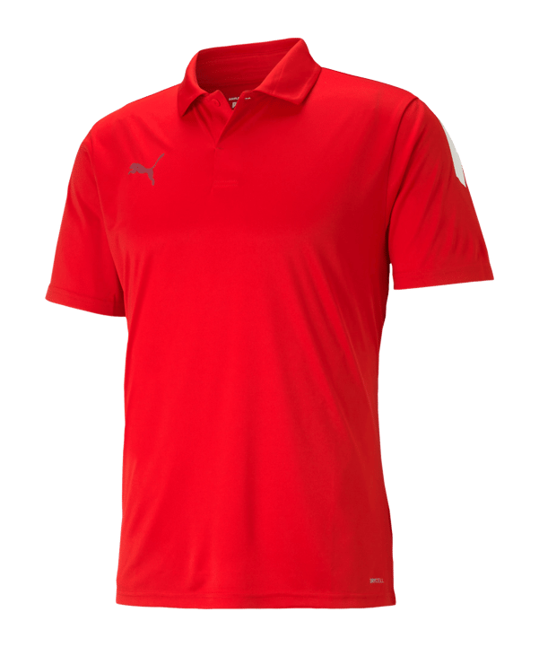 PUMA teamLIGA Sideline Polo Rot Weiss F01