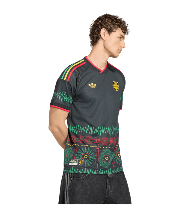 adidas Jamaika Trikot Away WM 2026 Schwarz - schwarz