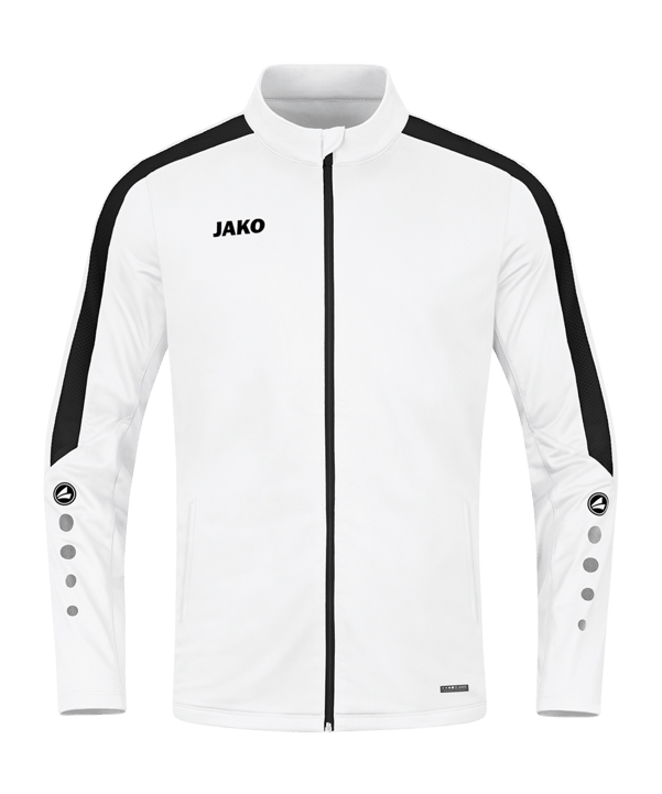JAKO Power Polyesterjacke Weiss Schwarz F000 - weiss